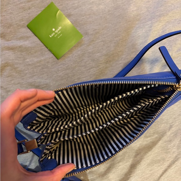 Blue Leather Kate Spade Crossbody Purse - Picture 4 of 5
